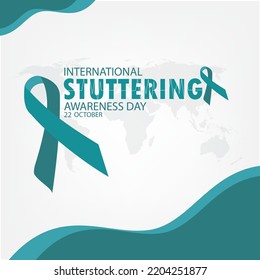 Vector illustration of International Stuttering Awareness Day. Simple and elegant design