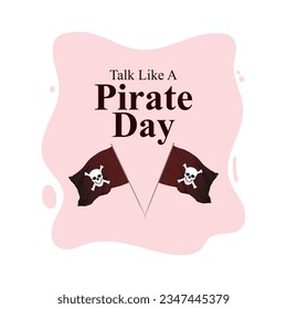 Vector illustration of International Talk Like a Pirate Day banner