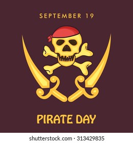 Vector illustration of International Talk Like A Pirate Day.