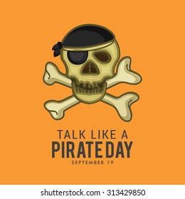 Vector illustration of International Talk Like A Pirate Day.