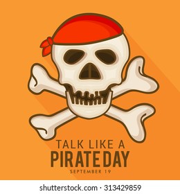 Vector illustration of International Talk Like A Pirate Day.