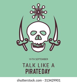 Vector illustration of International Talk Like A Pirate Day.