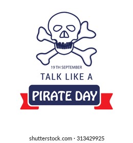 Vector illustration of International Talk Like A Pirate Day.