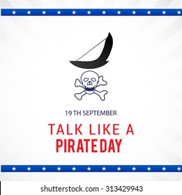 Vector illustration of International Talk Like A Pirate Day.
