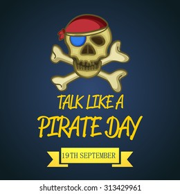 Vector illustration of International Talk Like A Pirate Day.