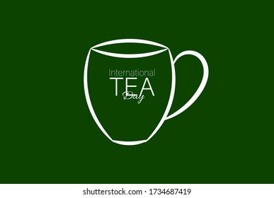 Vector Illustration International Tea Day with Cup and Pot observed on 21 May
