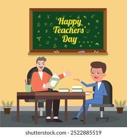 Vector illustration of international Teachers' day. It's also known as world Teachers Day, is an international day held annually on 5 October.