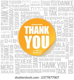 Vector illustration of International Thank You Day.