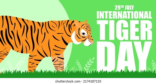 Vector illustration for International Tiger Day
