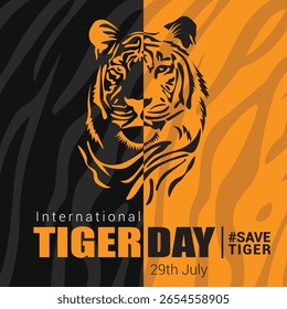 Vektorgrafik des internationalen Tigertags.
