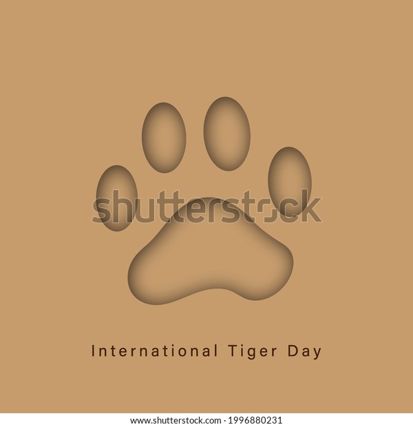 Vector Illustration of\
International Tiger Day 29th July, an annual celebration to raise\
awareness for tiger conservation. Lunar Chinese new year\
2022