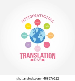 Vector Illustration of International Translation Day. Suitable for greeting card, poster and banner.
