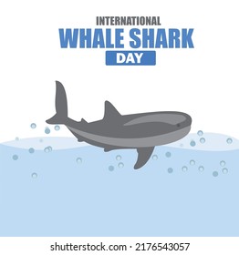 Vector illustration of International Whale Shark Day. Simple and elegant design