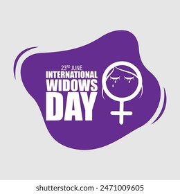 Vector illustration of International Widows Day social media feed template