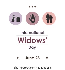 vector illustration / international widows day in june