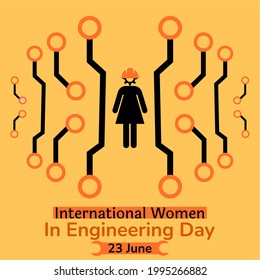 Vector Illustration Of International Women In Engineering Day