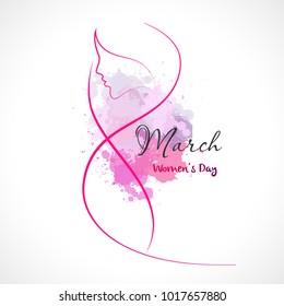 Vector Illustration of International women's day header or banner.