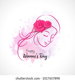 Vector Illustration of International women's day header or banner.