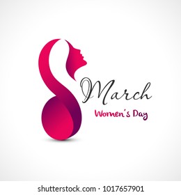 Vector Illustration of International women's day header or banner.