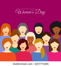 Vector illustration for International Women's Day 8 March background