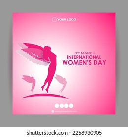 Vector illustration for International Women's Day 8 March background