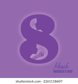 Vector illustration of International Women's Day.