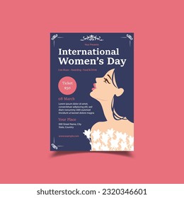Vector Illustration of International Women's Day Flyer Poster