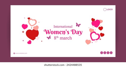 Vector illustration of International Womens Day social media feed template
