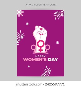 Vector illustration of International Womens Day social media feed template