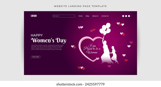 Vector illustration of International Womens Day social media feed template