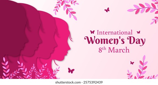 Vector illustration of International Women's Day social media template