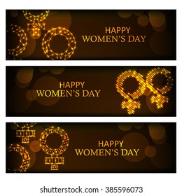 Vector Illustration of International women's day header or banner.
