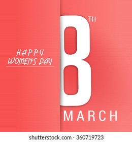 Vector Illustration of International women's day,eighth of march.