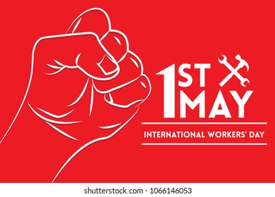 Vector illustration for International Workers' Day Celebration on May 1st, also known as May Day. Can be used for Greetings, Banner, Background, Template, Badge, Symbol, Icon, Logo and Print design. 