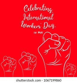 Vector illustration for International Workers' Day Celebration on May 1st, also known as May Day. Can be used for Greetings, Banner, Background, Template, Badge, Symbol, Icon, Logo and Print design.