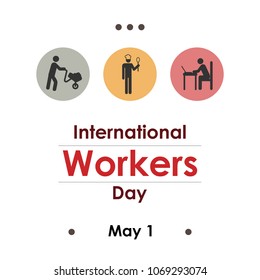 vector illustration for international workers day in May