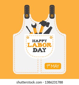 Vector Illustration for International Workers Labor Day Celebration. Can be used for Greetings, Banner, Background, Template, Badge, Symbol, Icon, Logo and Print design