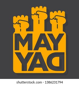 Vector Illustration for International Workers Labor Day Celebration. Can be used for Greetings, Banner, Background, Template, Badge, Symbol, Icon, Logo and Print design