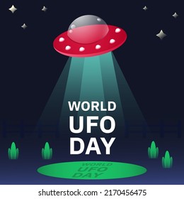 Vector illustration of the international World UFO Day