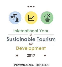 vector illustration for international year of sustainable tourism for development for poster design