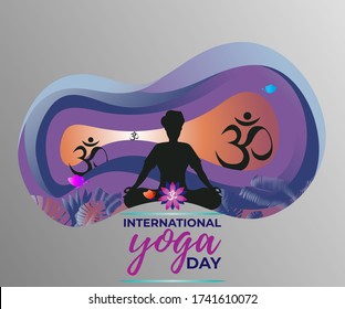 Vector Illustration International Yoga Day Hindi Stock Vector (Royalty ...