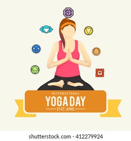 Vector illustration of international yoga day.