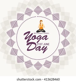 Vector illustration of international yoga day.