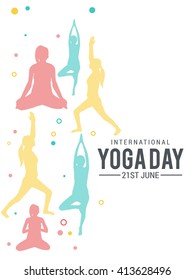 Vector illustration of international yoga day.