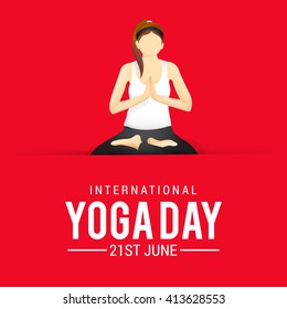 Vector illustration of international yoga day.