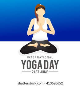 Vector illustration of international yoga day.