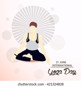 Vector illustration of international yoga day.