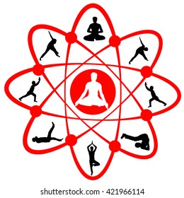 Vector illustration of international yoga day.