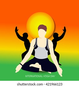 Vector illustration of international yoga day.