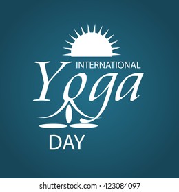 vector illustration for International Yoga Day.